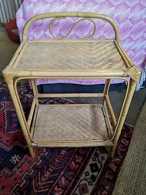 £10 • Buy Vintage Bamboo Cane Wicker Table