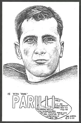 Babe Parilli Green Bay Packers 4x6 Art Card Raiders Browns Patriots NY Jets  • $2.99