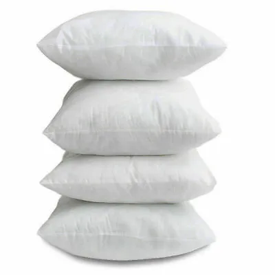 £7.99 • Buy 18  X 18  Inch Square Cushion Inner Pads OVER FILLED Set Of 4 Non Allergenic  