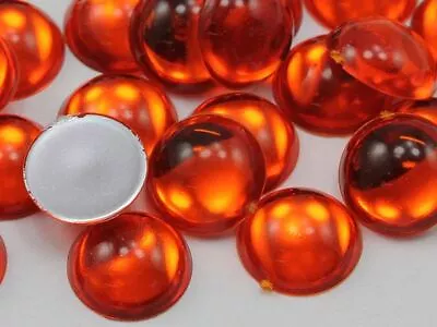 25mm Flat Back Acrylic Round Cabochon Plastic Gems Costumes Cosplay Craft 12 Pcs • $9.98