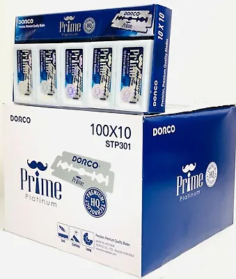 $14.50 • Buy Dorco Prime Platinum Double Edge Blades STP301 100-1000 Blades NEW