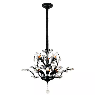 Retro 9-Light Chandelier Crystal Pendant Light Kitchen Island Ceiling Lamp • $58