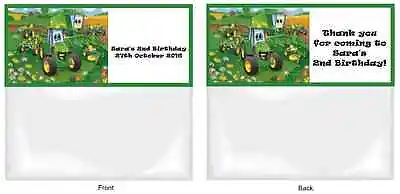 $8 • Buy JOHN DEERE / TRACTOR Personalised Birthday Party/Loot Favour Bags & Toppers X 15