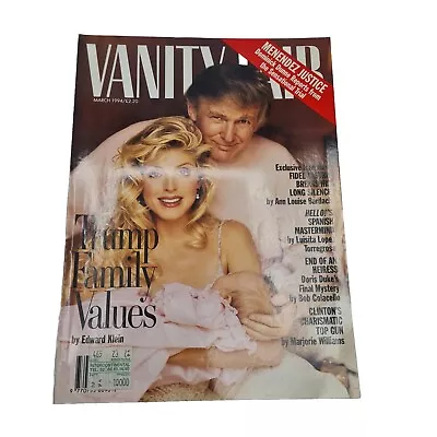 Vanity Fair Magazine March 1994 Donald Trump Marla Maples Cover Culture Fashion • $12.62