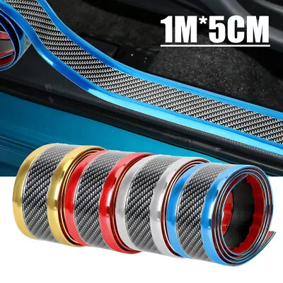 Car Accessories Car Door Sill Scuff Cover Plate Protector Carbon Fiber Sticker • $16.70