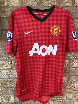 Manchester United Shirt Medium Red Home Kit 2012 2013 Nike Jersey Van Persie 20 • $75.78