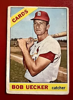 Bob Uecker 1966 Topps Vintage Low Grade Baseball Card #91 Poor Combine Shipping • $3