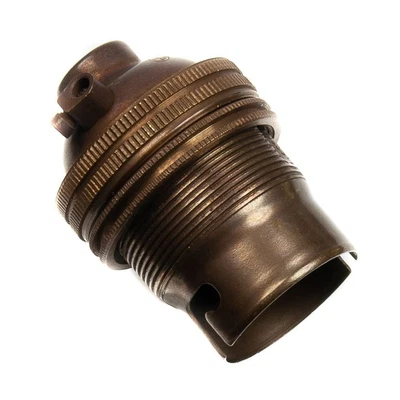 £3.85 • Buy Old English Brass Lamp Holder Bayonet Cap (BC) (B22d) 10mm Screw Thread