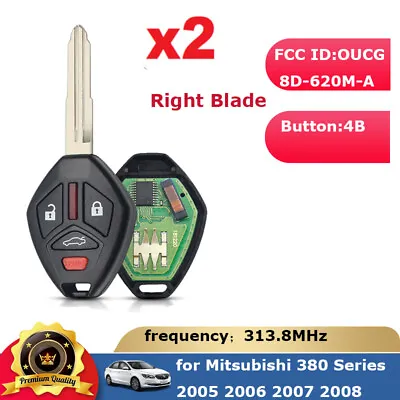 $49.89 • Buy 2X 4Button Complete Remote Key Fob For Mitsubishi 380 Series 2005-2008 