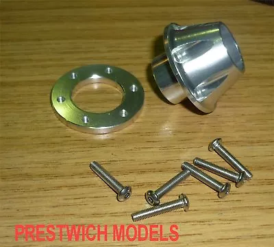 EXHAUST TRANSOM OUTLET Aluminium Zenoah Tiger King Exhaust Rc Gas Boat Mount • £8.95