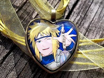 Minato Namikaze Naruto Uzumaki Charm Pendant Glass Necklace Cosplay Halloween • $21.29