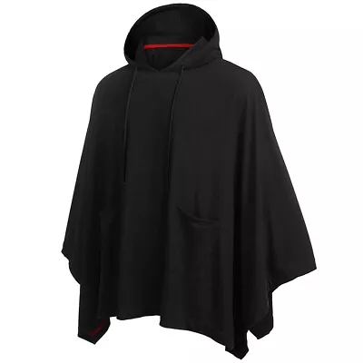 Comfortable Holiday Men Poncho Casual Cloak Cotton Blend Loose Medieval • $42.58