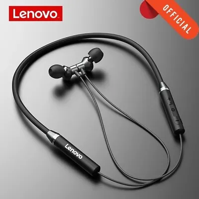 Lenovo Wireless Magnetic Sport In-Ear Headphones Bluetooth Headset Earbuds Gym • £9.45