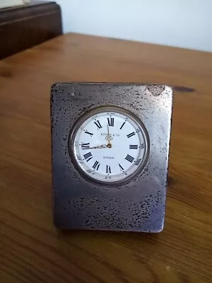 Halmarked Silver Kitney & Co London Travel/Desk Clock • £55