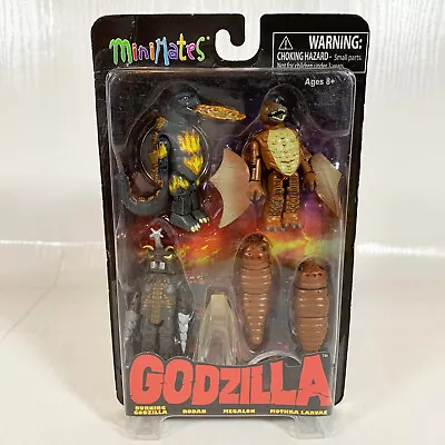 [NEW] Minimates Godzilla Series 3 Figures - Burning Rodan Megalon Mothra Larvae • $69.95