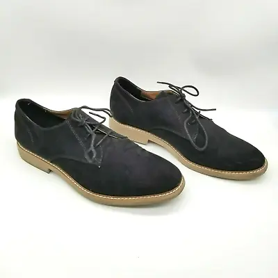 H&M Mens Black  Almond Toe Lace Up Casual Oxford Shoes Size US 8 EU 41 • $11.04