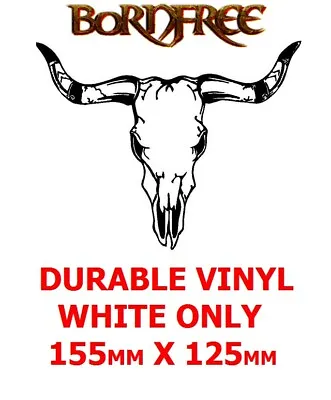 Vinyl Sticker Cow Bull Horns Car Bike Scooter Helmet Ute 4wd Hilux Toyota Harley • $9.99