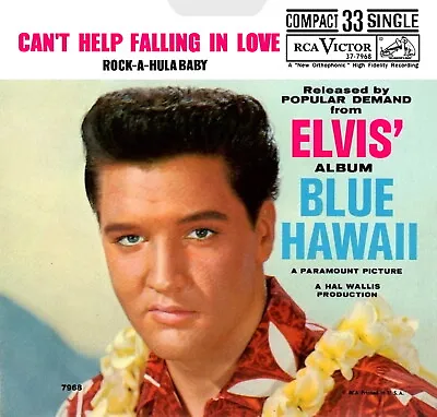 Compact 33 Elvis Presley  Can't Help Falling In Love/Rock-A-Hula...  RCA 37-7968 • $35