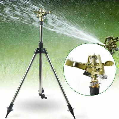 Lawn Tripod Sprinkler Irrigation Equipment Adjustable 360° Spray Watering New  • $26