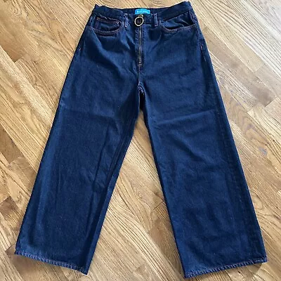 EUC MIH Jeans Caron High-Rise Crop Wide Leg Dark Wash 30x 24 • $22