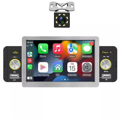 Car Stereo Touch Screen Radio For Apple CarPlay Android Auto BT W/Rear Camera • $85.53