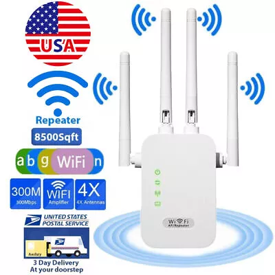 WiFi Range Extender Repeater Wireless Amplifier Router Signal Booster 300Mbps • $15.97