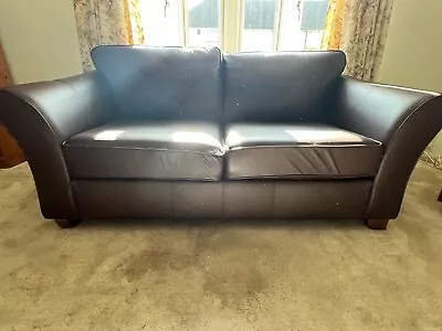 Brown Leather Sofa And Recliner Armchair • £50
