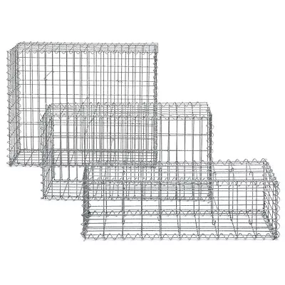 Heavy Gabion Stone Basket Garden Raised Bed Planter Galvanised Steel Cage Fence • £39.95