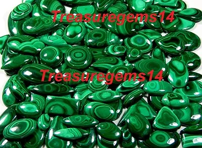 250Crt WHOLESALE LOT NATURAL ANTIQUE GREEN MALACHITE CABOCHON UNTREATED GEMSTONE • $14.91