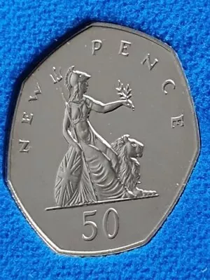 £15.25 • Buy 1972 50P Large Britannia PROOF Coin Fifty Pence  BUNC