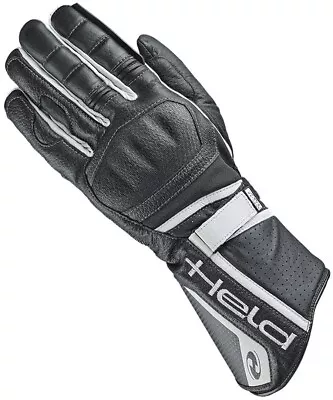 Held Akira Evo Leather Motorcycle Motorbike Glove Black / White - 2XL - Regular • £54.99