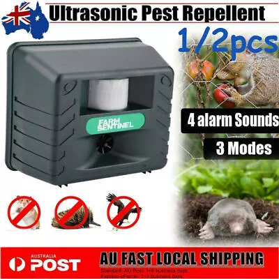 Ultrasonic Motion Sensor Cat Repellent Scarer Deterrent Rat Dog Fox Pest Animal • $38.88