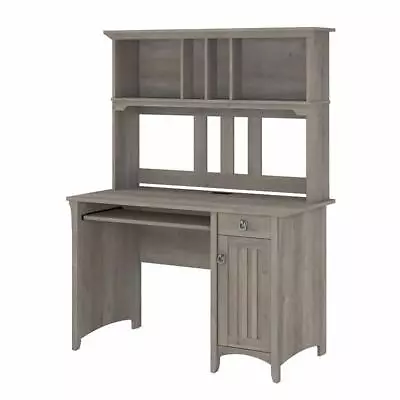 Salinas Small Computer Desk With Hutch In Driftwood Gray - Engineered Wood • $330.34