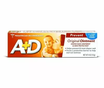 A&D Diaper Rash Ointment & Skin Protectant Original 4 Oz X 2 Tubes • $21.53