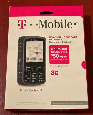 T Mobile Sparq II NOS QWERTY Keyboard Slider 3G Cell Phone NIB #10 • $42.95