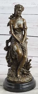 Antique Style French Gorgeous Maiden Desktop Decoration Bronze Sculpture Figure • $149.50