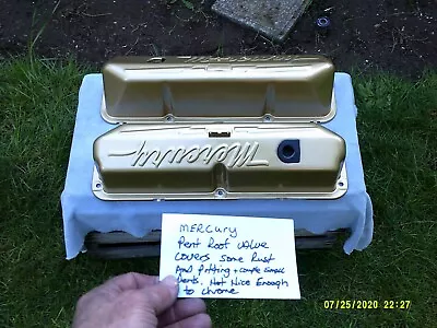 $499.99 • Buy MERCURY Pent Roof Skript 1966-67 Pair Valve Covers. Fit 352-428 Ford Fe Comet