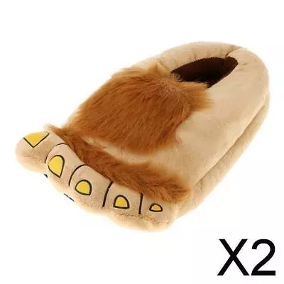 2x NEW Big Feet Slippers  Big Foot Houseshoe Monster Funny Shoes • £16.40