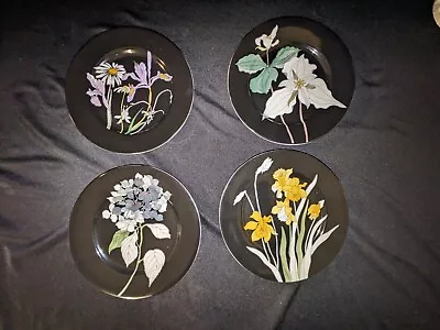 Blok Spal Salad Plates Wildflowers By Mary Lou Goertzen 8” Set Of 4 • $32.95