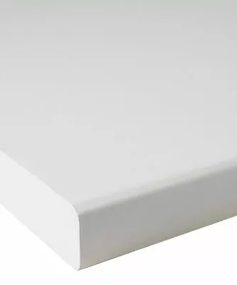 SALE | Matt White 40mm Laminate Kitchen Worktop Cut To Size + Free Edging Strip • £135