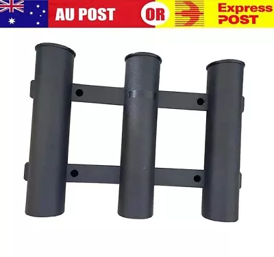 Fishing Rack 3 Tube Rod Holder Rack  Bracket Socket Boat Kayak Plastic Holder AU • $16.89