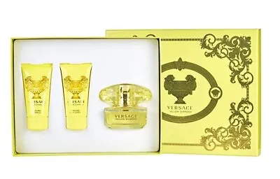 Versace Yellow Diamond 3pc Gift Set Perfume 1.7 Oz + Shower Gel + Body Lotion • $30