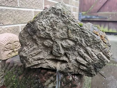 Real Limestone Face Stone Wall Water Feature Carved By Ex Cathedral Mason  • £99.99