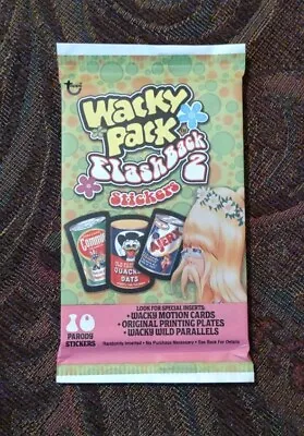 2008 Wacky Packages Flashback 2 Wacky Pack Sealed Rare 10 Stickers Cards • $9.99