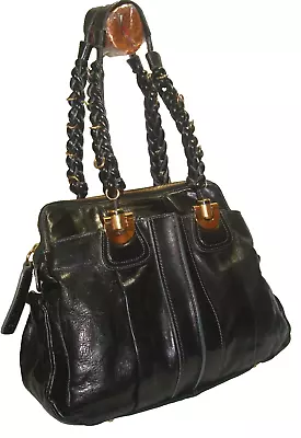 Chloe Gorgeous Black Thick Buttery Leather Heloise Satchel Shoulder Bag EUVC! • $179.95