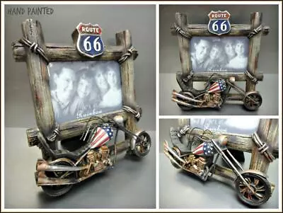 Biker Motorcycle Easy Rider Chopper Route 66 Picture Photo 6x4  Frame Decor Gift • $36.95