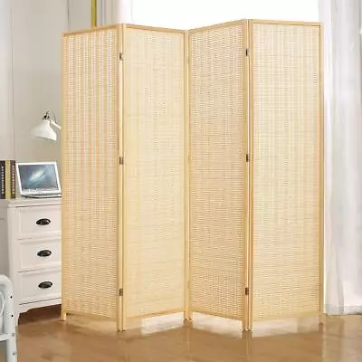 Jostyle Room Divider Privacy Screen With Natural BambooFreestanding Screens • $95.99
