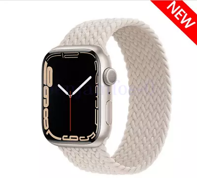 $14.91 • Buy AU Braided Solo Loop Band Strap For Apple Watch Series 8 7 6 5 4 3 Se 38-49mm