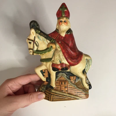 $85 • Buy VTG 1987 Gorham VAILLANCOURT St Nicholas On Horse VFAC-9 Folk Art