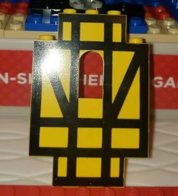 Lego CASTLE YELLOW Panel 2x5x6  Wall Window And Black Stipes Patern 4444p03  NEW • $23.76